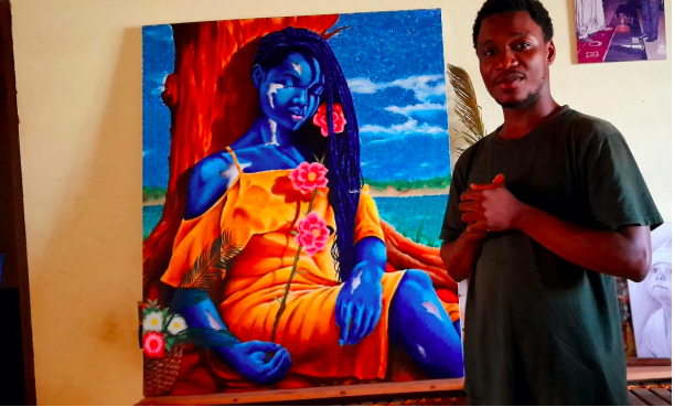Valentin Evegue, painter: between memory, identity and resilience